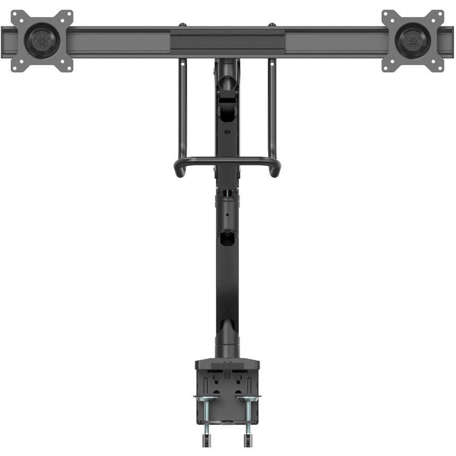 StarTech.com Desk Mount Dual Monitor Arm - Ergonomic VESA Mount 32" (17.6lb) Displays - Crossbar Handle for Full Motion - C-Clamp/Grommet ARMSLMBARDUO