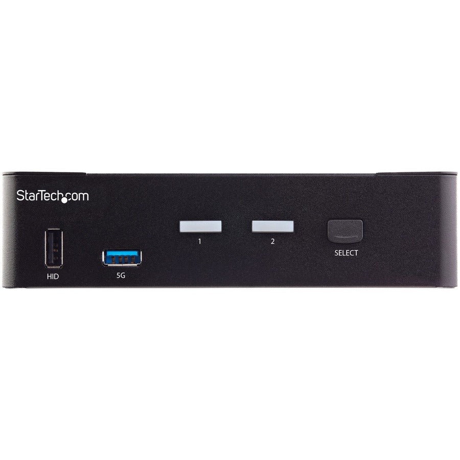 StarTech.com Commutateur KVM HDMI 2 ports 4K 60 Hz UHD HDR, moniteur unique HDMI 2.0, hub USB 3.0 2 ports, 4 ports USB HID, audio, commutation par raccourci clavier, TAA SV231HU34K6