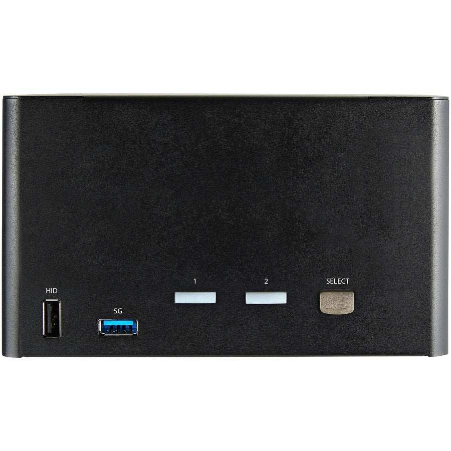 StarTech.com Commutateur KVM DisplayPort 2 ports pour quatre moniteurs 4K 60 Hz UHD HDR, commutateur KVM DP 1.2, hub USB 3.0 2 ports, 4 ports USB HID, audio, raccourci clavier SV231QDPU34K