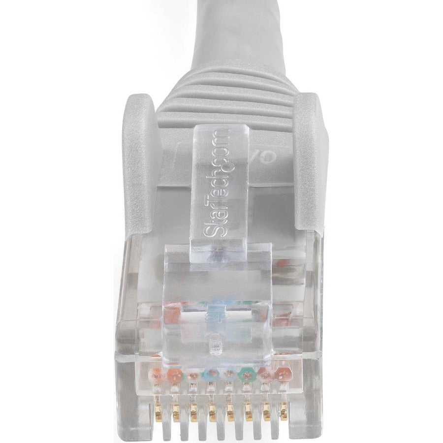 StarTech.com Câble Ethernet CAT6 de 15 m, LSZH (faible fumée, sans halogène) 10 GbE sans accroc, 100 W PoE UTP RJ45, cordon de brassage réseau gris, ETL N6LPATCH50GR