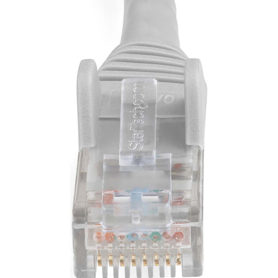 StarTech.com Câble Ethernet CAT6 de 7,6 m, LSZH (faible fumée, sans halogène) 10 GbE sans accroc, 100 W PoE UTP RJ45, cordon de brassage réseau gris, ETL N6LPATCH25GR