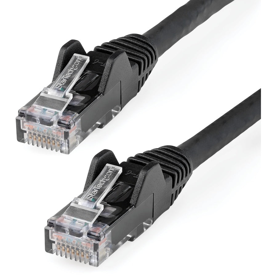 StarTech.com Câble Ethernet CAT6 de 10,7 m, LSZH (faible fumée, sans halogène) 10GbE sans accroc, 100 W PoE UTP RJ45, cordon de brassage réseau noir ETL N6LPATCH35BK