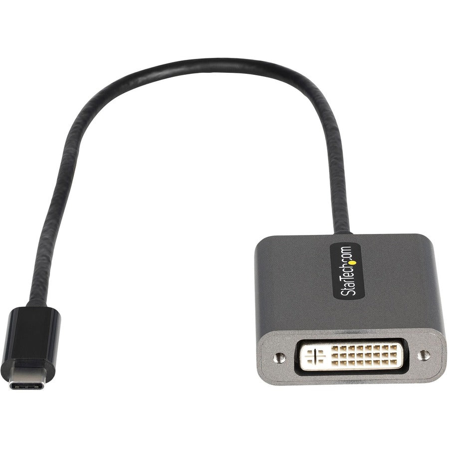 StarTech.com Adaptateur USB C vers DVI, 1920 x 1200p, dongle adaptateur USB Type-C vers DVI-D, convertisseur vidéo pour écran/moniteur USB-C vers DVI, câble 12" CDP2DVIEC