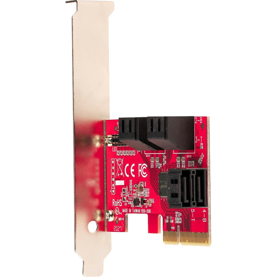 SATA PCIe Card, 6 Port PCIe SATA Expansion Card, 6Gbps SATA Adapter, Stacked SATA Connectors, PCI Express to SATA Converter 6P6G-PCIE-SATA-CARD