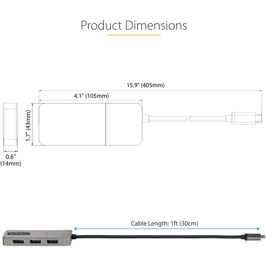 StarTech.com Hub USB-C vers 3x DisplayPort MST MST14CD123DP