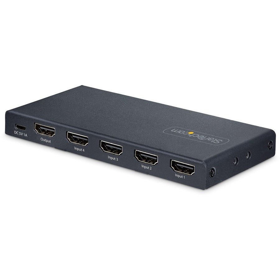 StarTech.com Commutateur HDMI 8K 4 ports, commutateur HDMI 2.1 4K 120 Hz HDR10+, 8K 60 Hz UHD, commutateur HDMI 4 entrées 1 sortie, commutation de source automatique/manuelle 4PORT-8K-HDMI-SWITCH