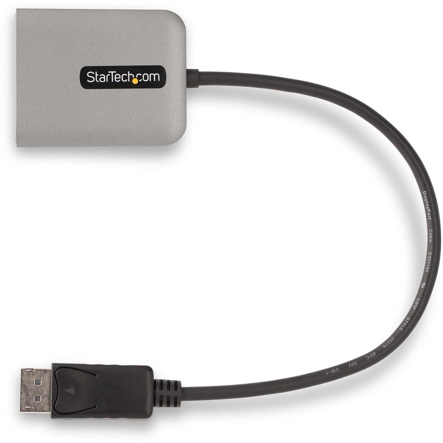 StarTech.com 2-Port DisplayPort MST Hub, Dual 4K 60Hz, DP 1.4 Multi-Monitor Video Adapter, 1ft Built-in Cable, USB Powered, Windows Only MST14DP122DP