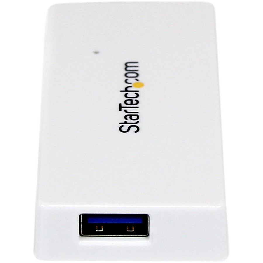 StarTech.com Portable 4 Port SuperSpeed Mini USB 3.0 Hub - White ST4300MINU3W