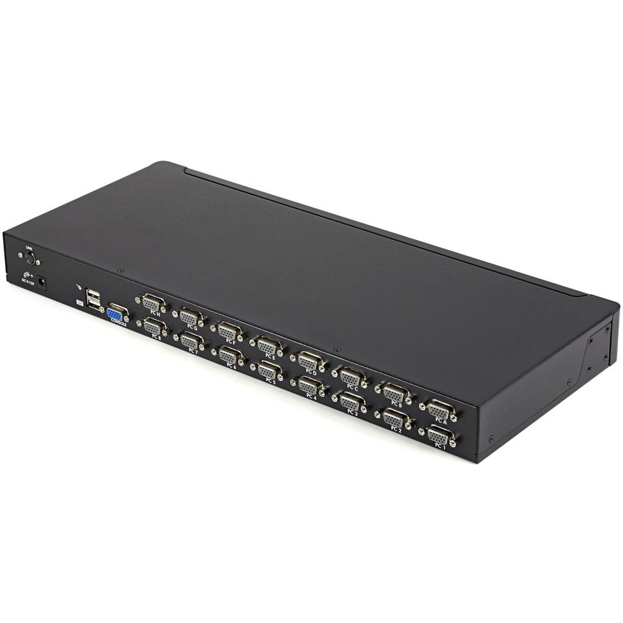 StarTech.com 16 Port 1U Rackmount USB KVM Switch Kit with OSD and Cables SV1631DUSBUK