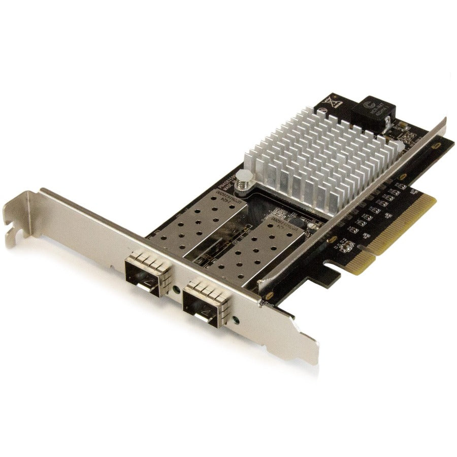 StarTech.com 10G Network Card, 2x 10G Open SFP+ Multimode LC Fiber Connector Intel 82599 Chip Gigabit Ethernet Card PEX20000SFPI