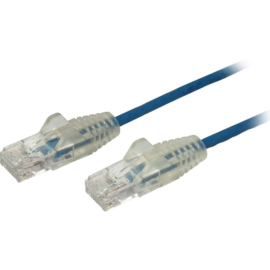 StarTech.com Câble CAT6 de 3 m - Cordon de brassage CAT6 fin - Connecteurs RJ45 bleus sans accroc - Câble Ethernet Gigabit - 28 AWG - LSZH (N6PAT10BLS) N6PAT10BLS