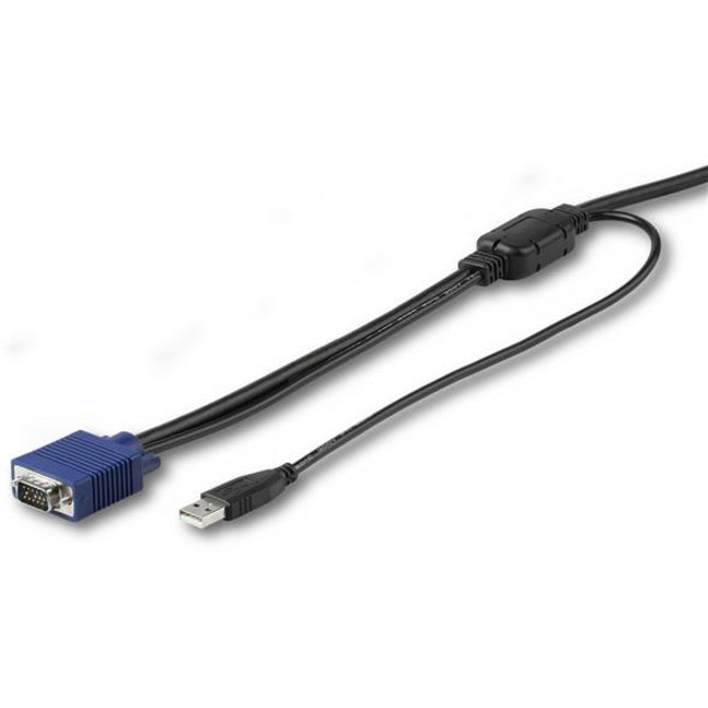 StarTech.com Câble KVM USB de 4,6 m pour consoles StarTech.com montées en rack - Câble de console KVM VGA et USB (RKCONSUV15) RKCONSUV15