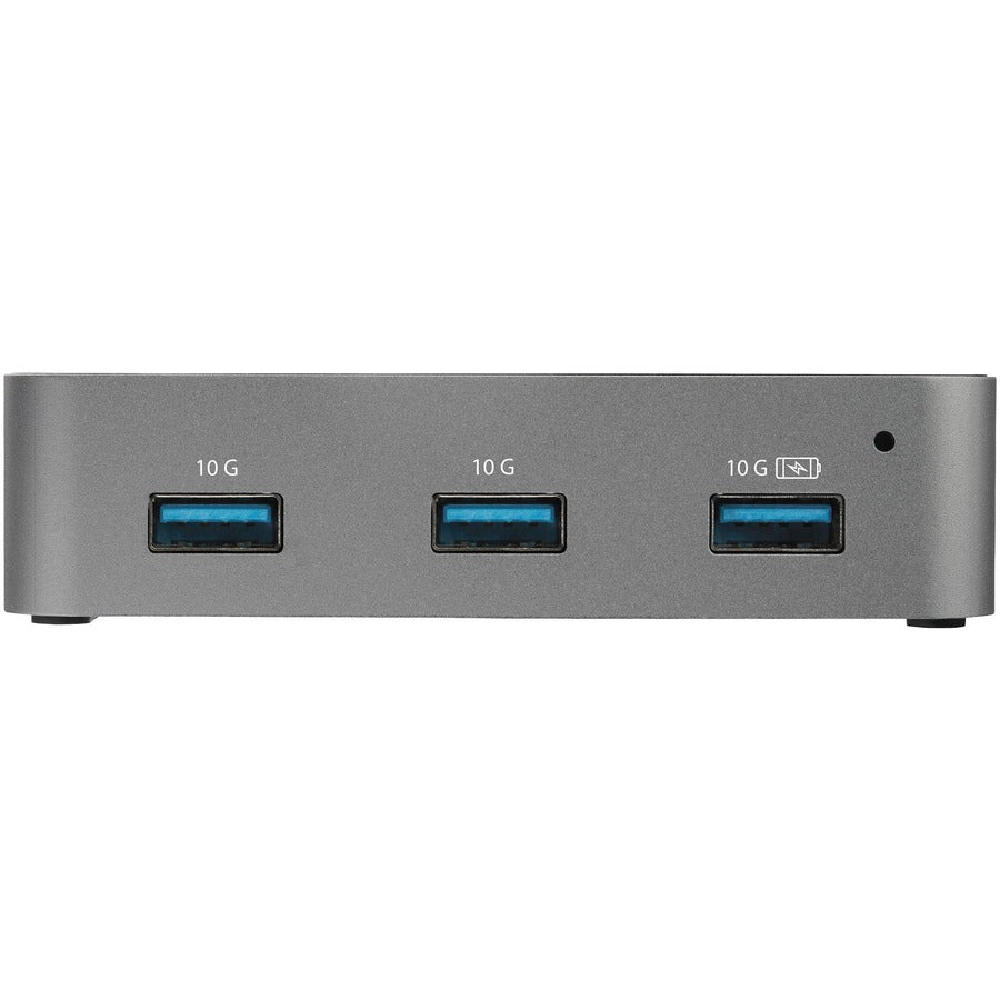 StarTech.com Hub USB C 4 ports avec adaptateur secteur, USB 3.1/3.2 Gen 2 (10 Gbit/s), 4 x USB Type A, auto-alimenté, port de charge rapide, montable HB31C4AS