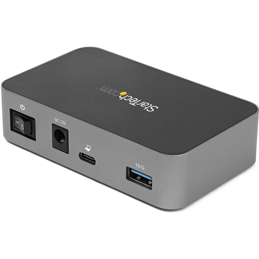 StarTech.com 4 Port USB C Hub with Power Adapter, USB 3.1/3.2 Gen 2 (10Gbps), 4x USB Type A, Self Powered, Fast Charge Port, Mountable HB31C4AS