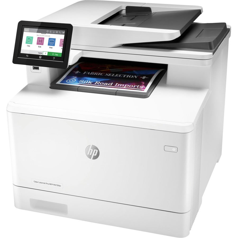 HP LaserJet Pro M479 M479fdn Laser Multifunction Printer-Color-Copier/Fax/Scanner-28 ppm Mono/Color Print-38400x600 Print-Automatic Duplex Print-50000 Pages Monthly-300 sheets Input-Color Scanner-1200 Optical Scan-Color Fax-Gigabit Ethernet W1A79A#BGJ