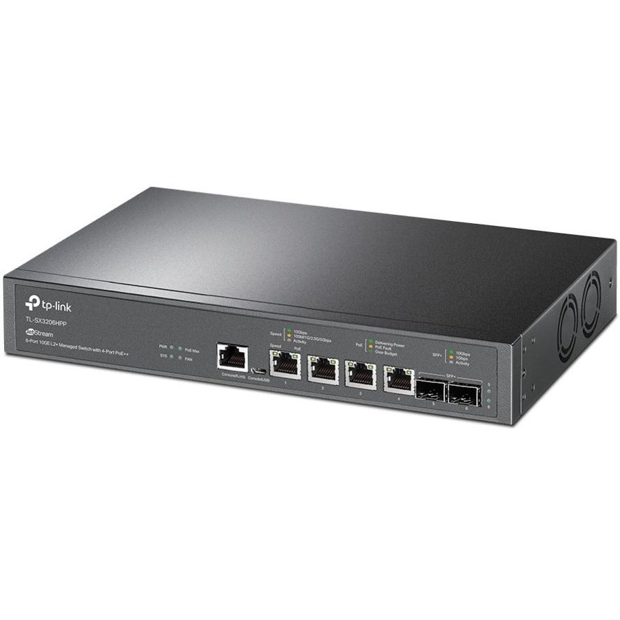 TP-Link JetStream 6-Port 10GE L2+ Managed Switch with 4-Port PoE++ TL-SX3206HPP