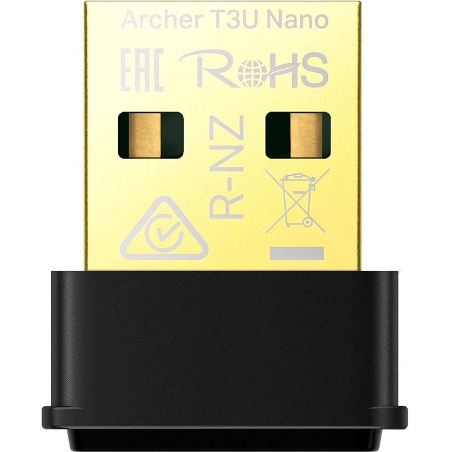 TP-Link Archer T3U Nano - Adaptateur WiFi USB Nano double bande AC1300 2.4G/5G pour PC Archer T3U Nano