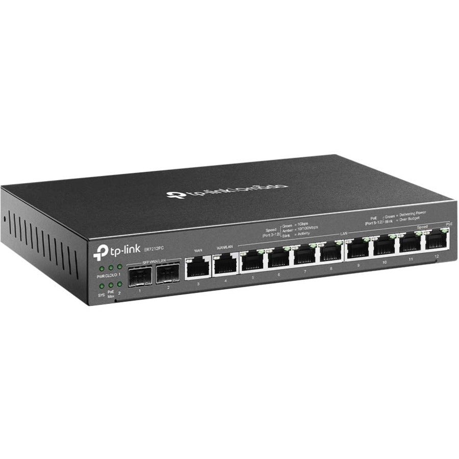 TP-Link ER7212PC - Routeur VPN Gigabit Omada avec ports PoE+ et capacité de contrôleur - Garantie à vie limitée ER7212PC