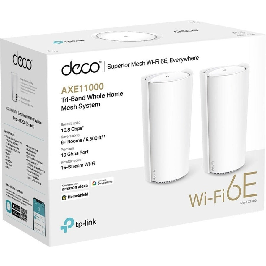 Routeur sans fil Ethernet TP-Link Deco XE200 Wi-Fi 6E IEEE 802.11ax DECO XE200 (PACK DE 2)