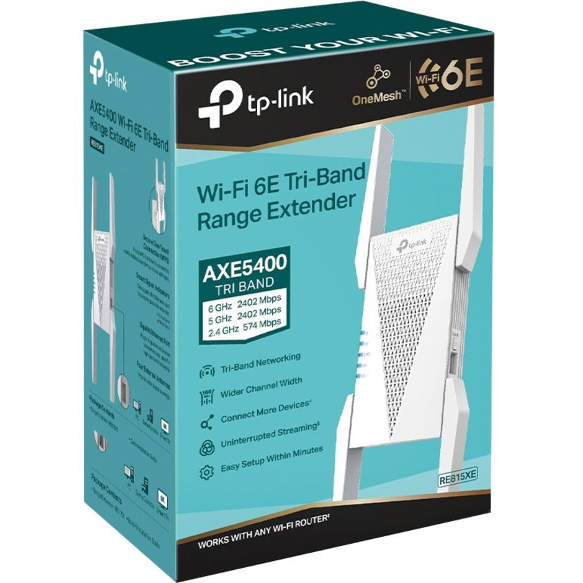 TP-Link RE815XE Tri-bande IEEE 802.11 a/b/g/n/ac/ax 5,27 Gbit/s Extension de portée sans fil RE815XE