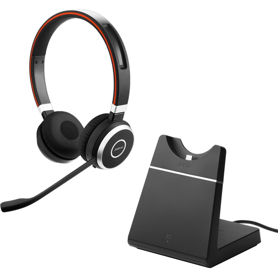 Jabra Evolve 65+ MS Stereo Headset with Charging Stand 6599-823-399