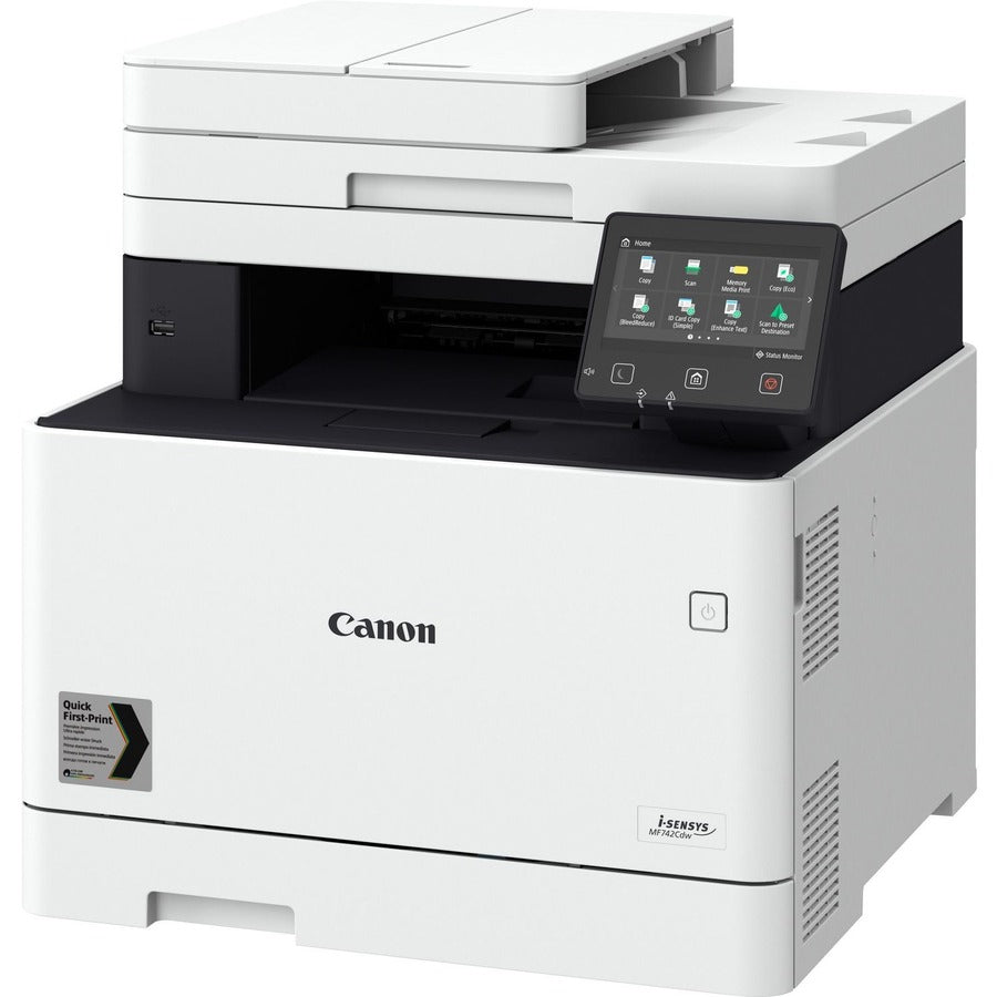 Canon imageCLASS MF740 MF741Cdw Laser Multifunction Printer-Color-Copier/Scanner-ppm Mono/28 ppm Color Print-600x600 dpi Print-Automatic Duplex Print-300 sheets Input-600 dpi Optical Scan-Wireless LAN-Near Field Communication (NFC)-Mopria 3101C015