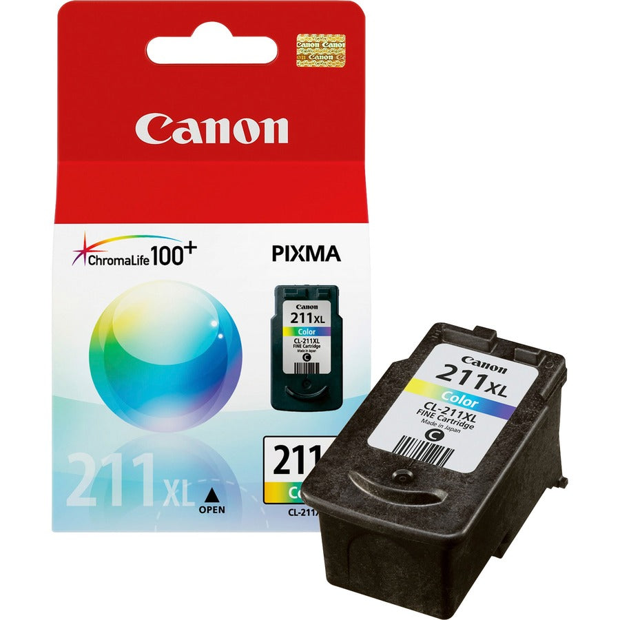 Canon CL-211XL Original Inkjet Ink Cartridge - Cyan, Magenta, Yellow - 1 Each 2975B001