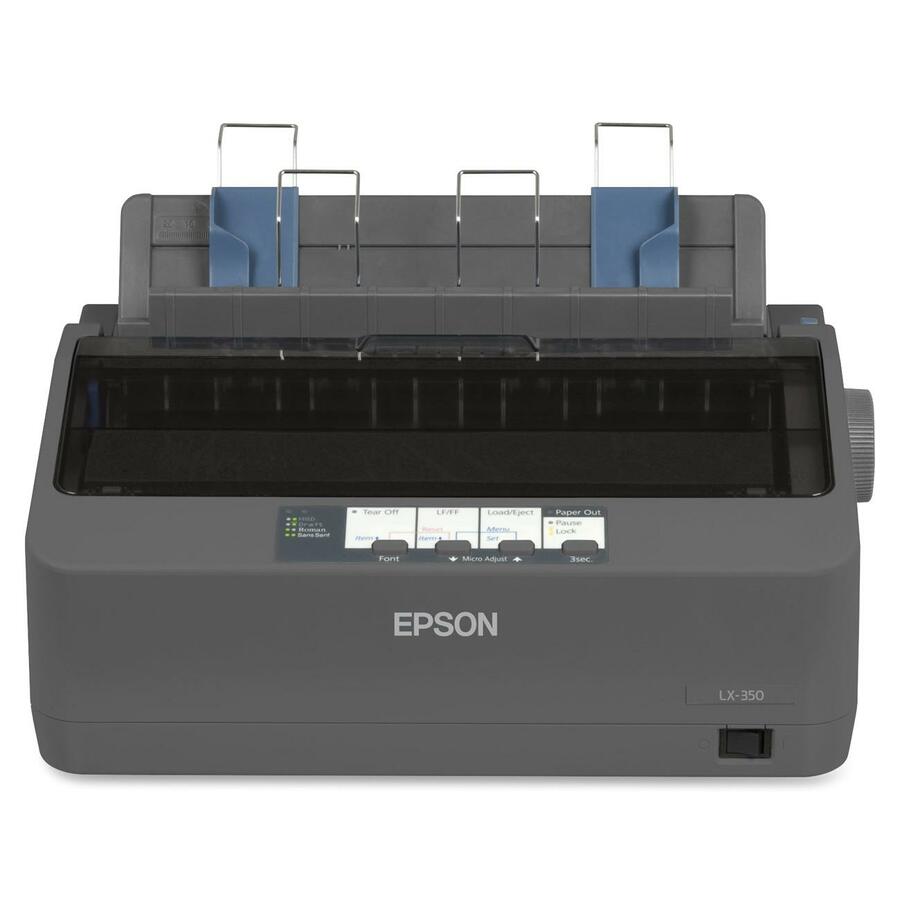 Epson LX-350 9-pin Dot Matrix Printer - Monochrome - Energy Star - Black C11CC24001