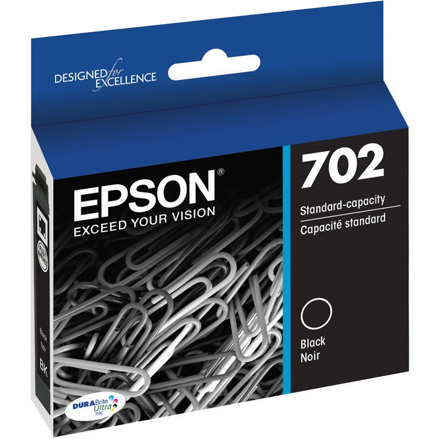 Epson DURABrite Ultra T702 Original Standard Yield Inkjet Ink Cartridge - Black - 1 Each T702120-S