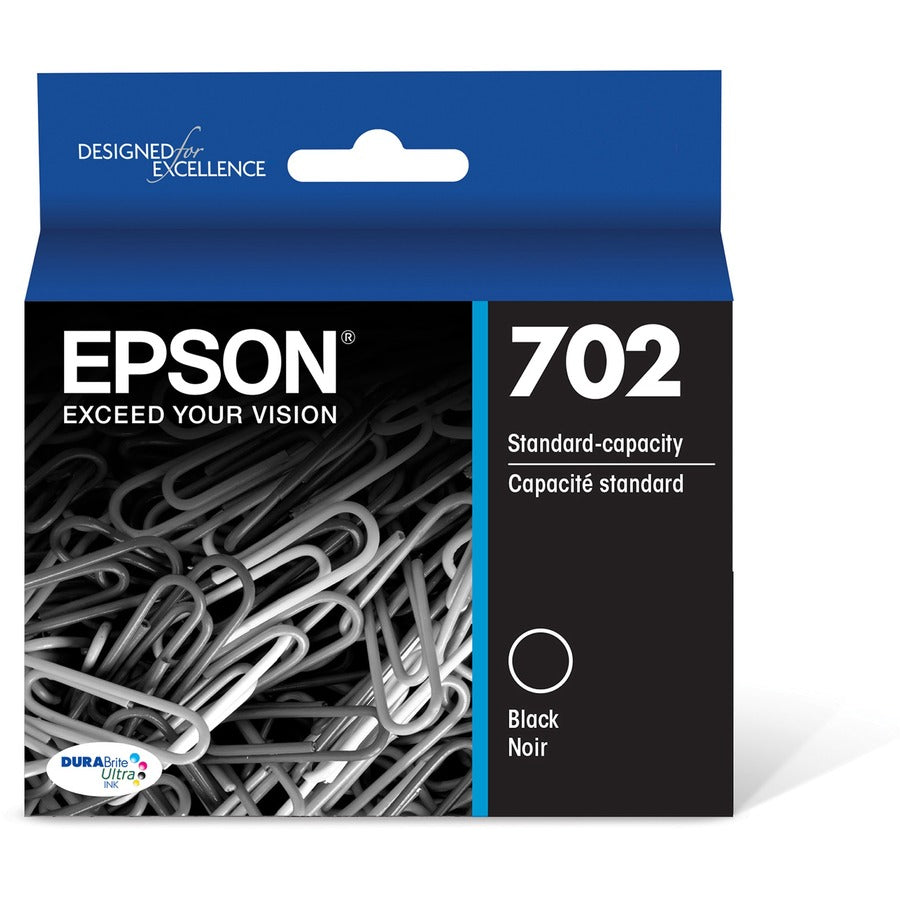 Epson DURABrite Ultra T702 Original Standard Yield Inkjet Ink Cartridge - Black - 1 Each T702120-S