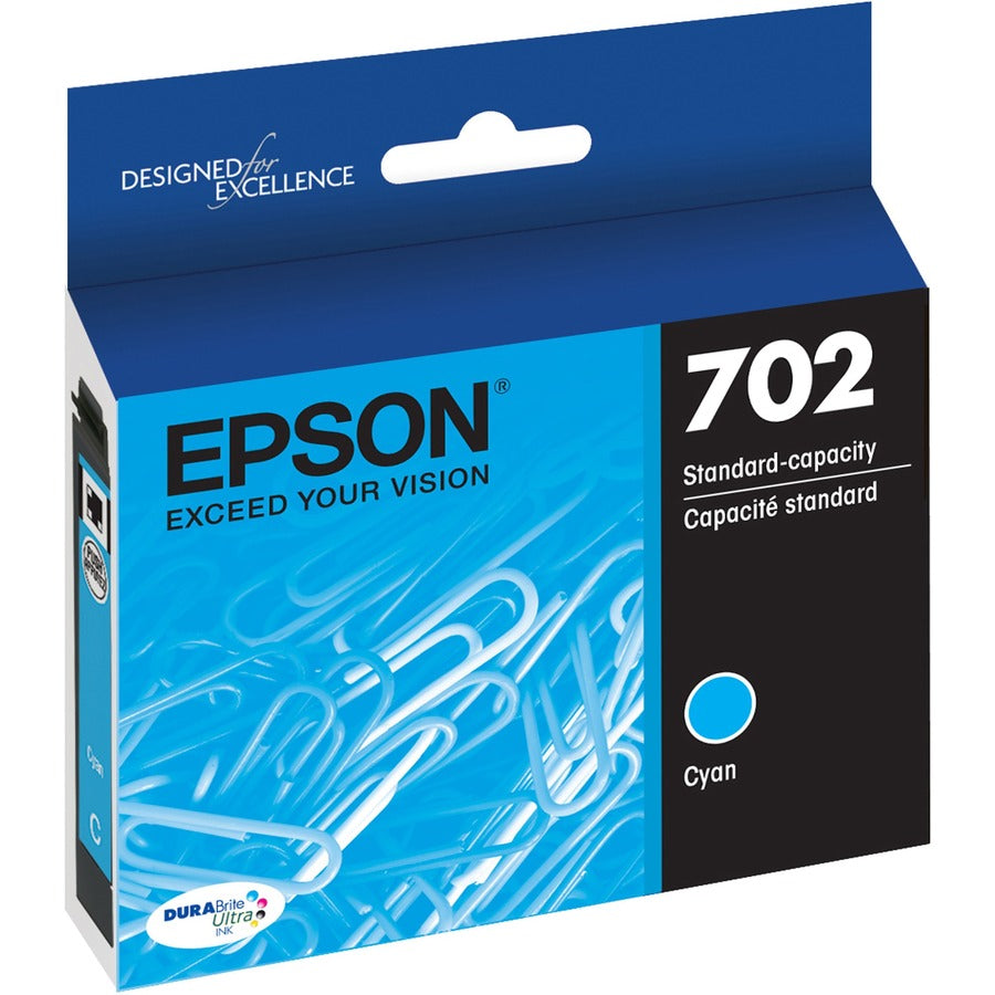 Epson DURABrite Ultra T702 Original Standard Yield Inkjet Ink Cartridge - Cyan - 1 Each T702220-S