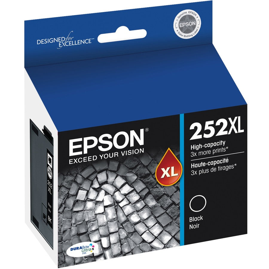 Epson DURABrite Ultra 252XL Original High Yield Inkjet Ink Cartridge - Black - 1 Each T252XL120-S