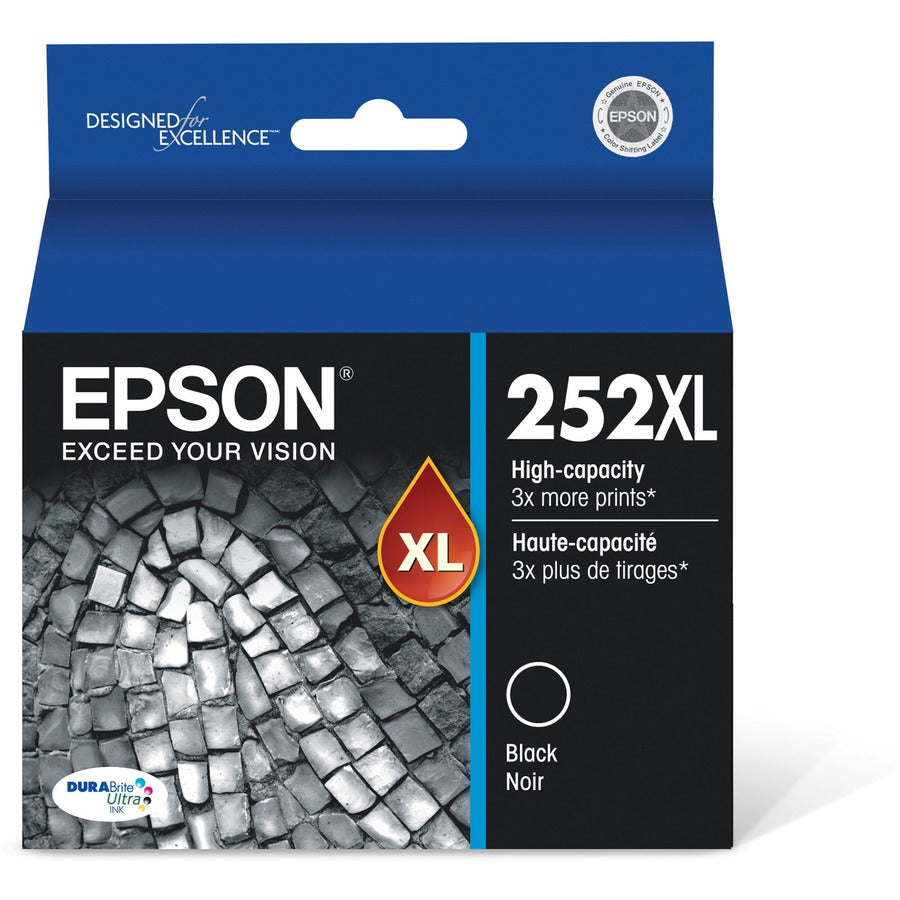 Epson DURABrite Ultra 252XL Original High Yield Inkjet Ink Cartridge - Black - 1 Each T252XL120-S