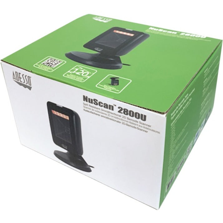 Adesso NuScan 2800U Omnidirectional 2D Desktop Barcode Scanner NUSCAN2800U