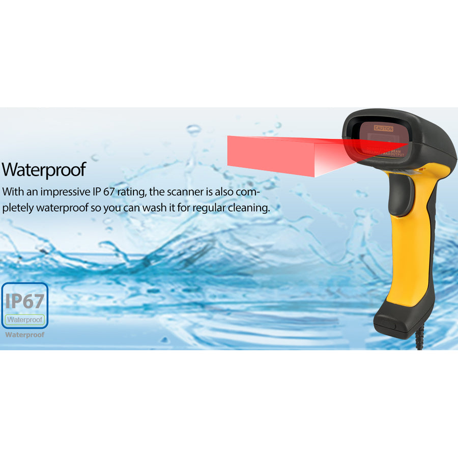 Adesso NuScan 5200TU- Antimicrobial & Waterproof 2D Barcode Scanner NUSCAN 5200TU