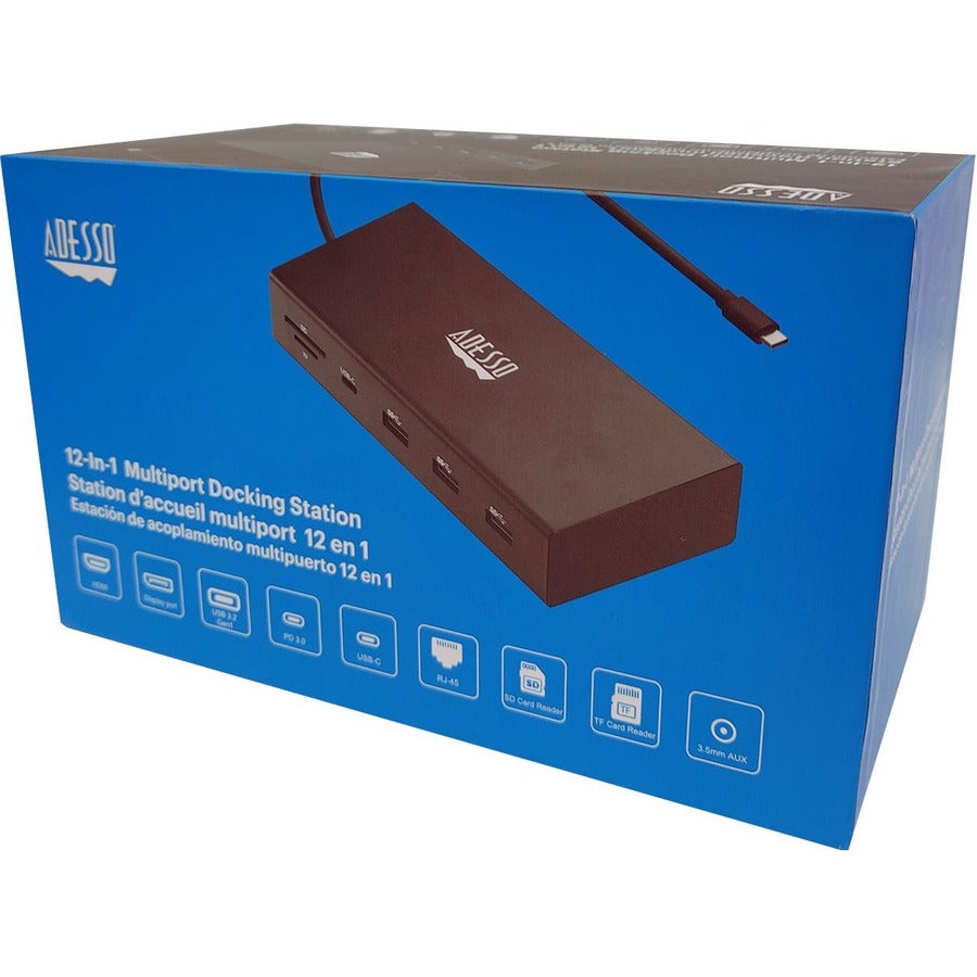 Station d'accueil multiport USB-C 12 en 1 Adesso (conforme TAA) AUH-4060