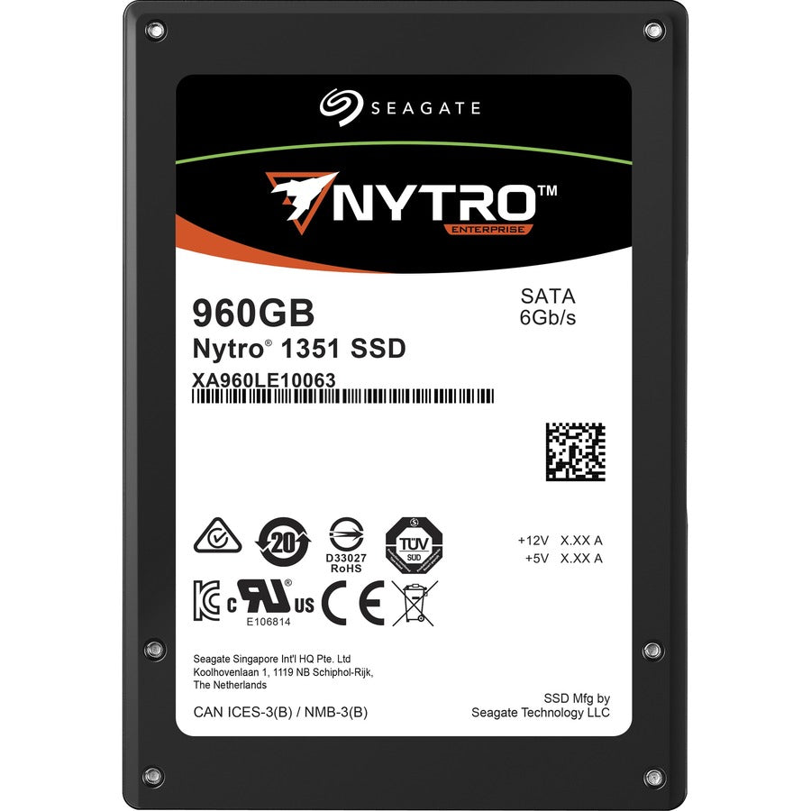 Seagate Nytro 1000 XA960LE10063 Disque SSD 960 Go - Interne 2,5" - SATA (SATA/600) XA960LE10063