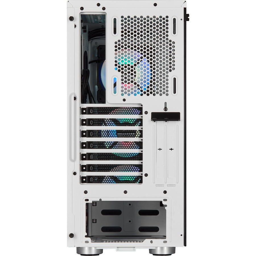 Boîtier intelligent ATX moyenne tour Corsair iCUE 465X RGB - Blanc CC-9011189-WW