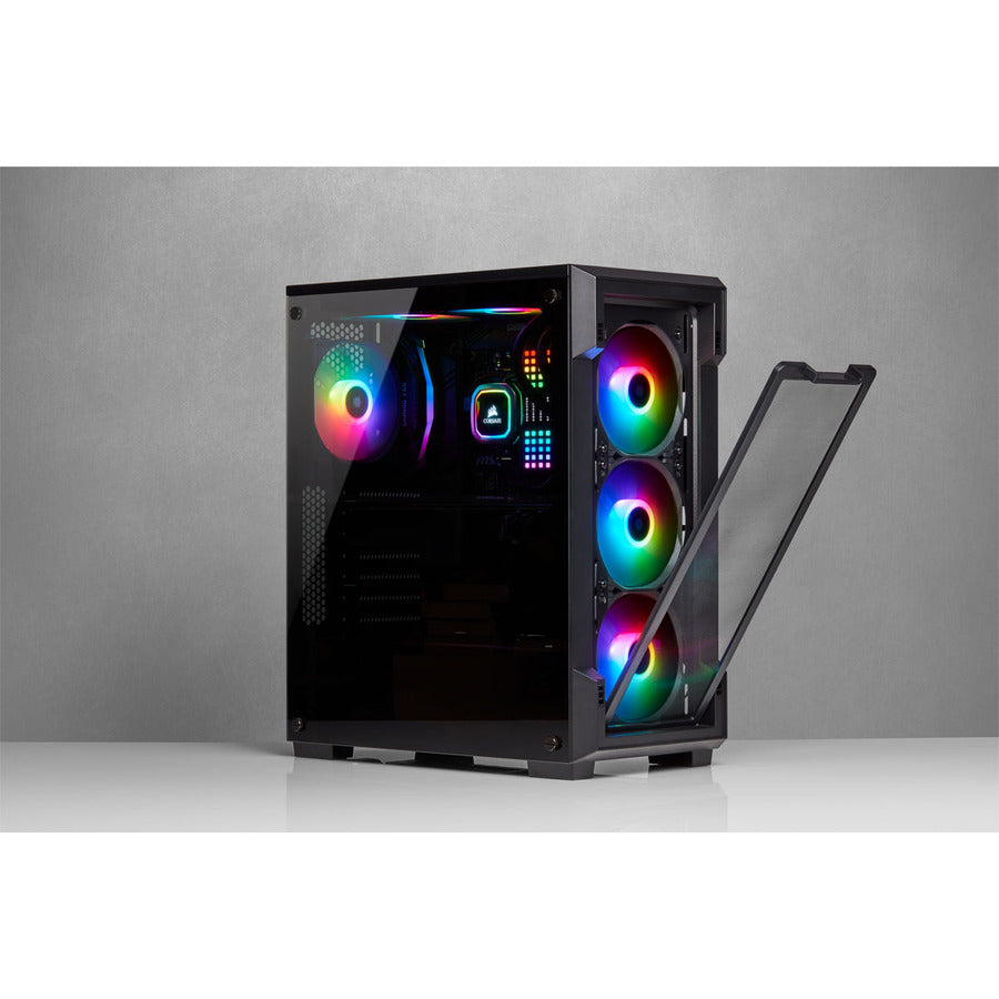 Corsair iCUE 220T RGB Airflow Tempered Glass Mid-Tower Smart Case - Black CC-9011173-WW