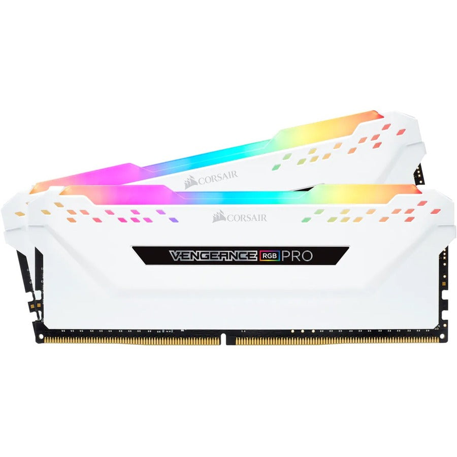 Corsair Vengeance RGB PRO 32GB (2 x 16GB) DDR4 DRAM 3200MHz C16 Memory Kit - White CMW32GX4M2E3200C16W