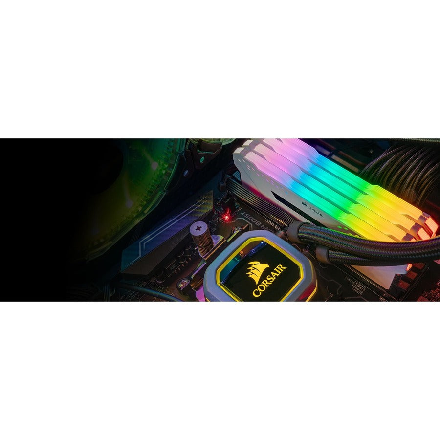 Corsair Vengeance RGB PRO 32GB (2 x 16GB) DDR4 DRAM 3200MHz C16 Memory Kit - White CMW32GX4M2E3200C16W