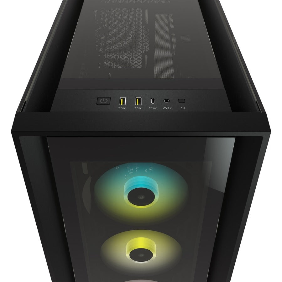 Corsair iCUE 5000X RGB Tempered Glass Mid-Tower ATX PC Smart Case - Black CC-9011212-WW