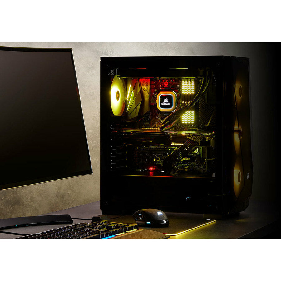 Corsair Carbide Series SPEC-DELTA RGB Tempered Glass Mid-Tower ATX Gaming Case - Black CC-9011166-WW