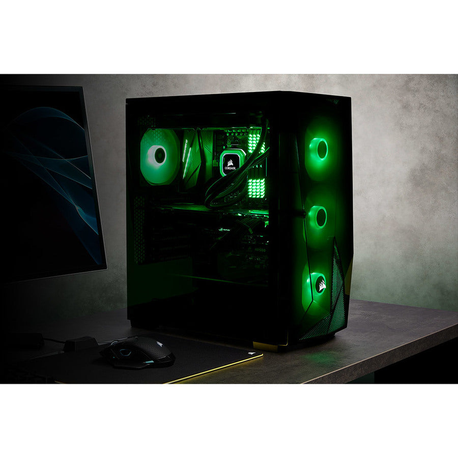 Corsair Carbide Series SPEC-DELTA RGB Boîtier de jeu ATX moyenne tour en verre trempé - Noir CC-9011166-WW