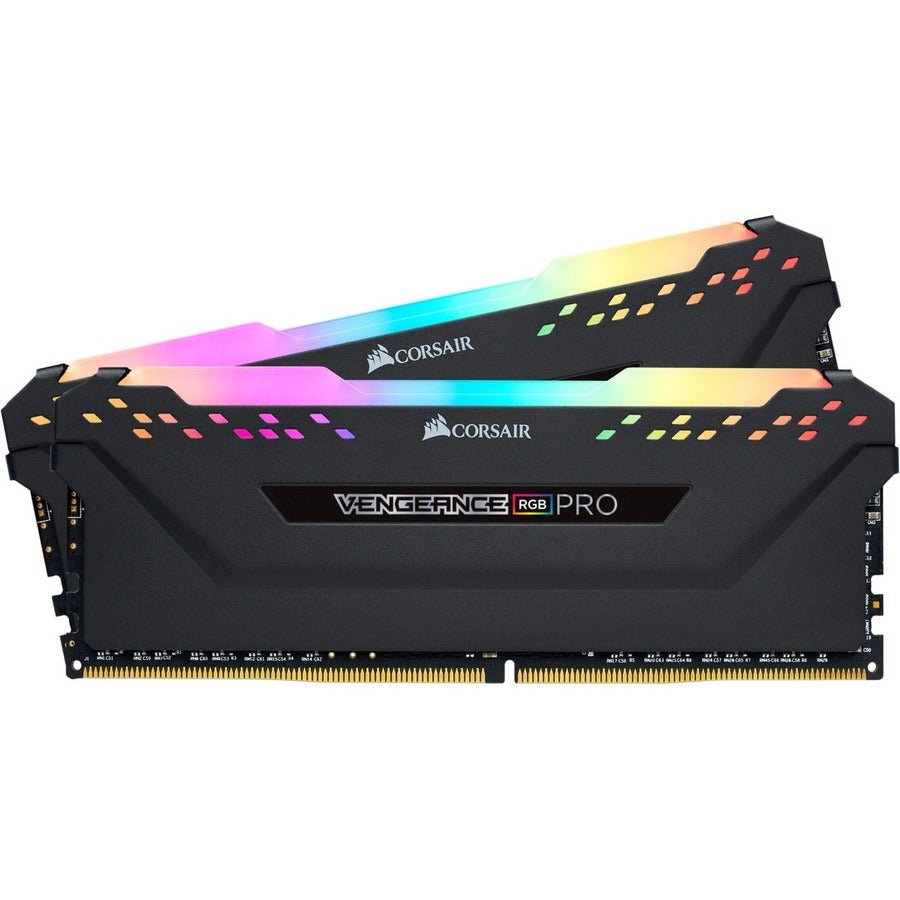 Corsair Vengeance RGB Pro 16GB (2 x 8GB) DDR4 DRAM 3600MHz C16 Memory Kit - Black CMW16GX4M2K3600C16