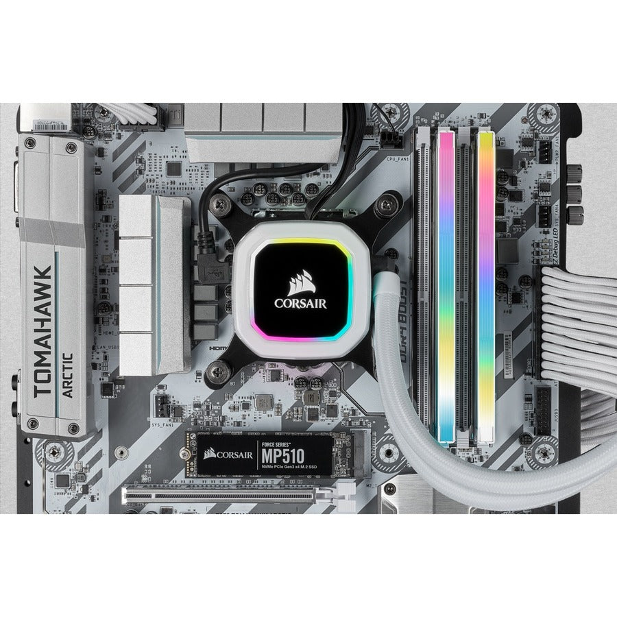 Corsair Vengeance RGB Pro SL 16GB (2x8GB) DDR4 DRAM 3600MHz C18 Memory Kit - White CMH16GX4M2D3600C18W