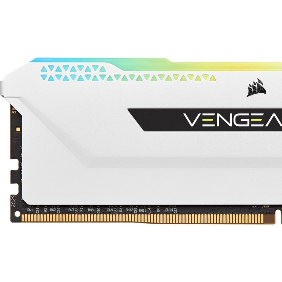 Corsair Vengeance RGB Pro SL 32GB (2 x 16GB) DDR4 DRAM 3600MHz C18 Memory Kit - White CMH32GX4M2D3600C18W