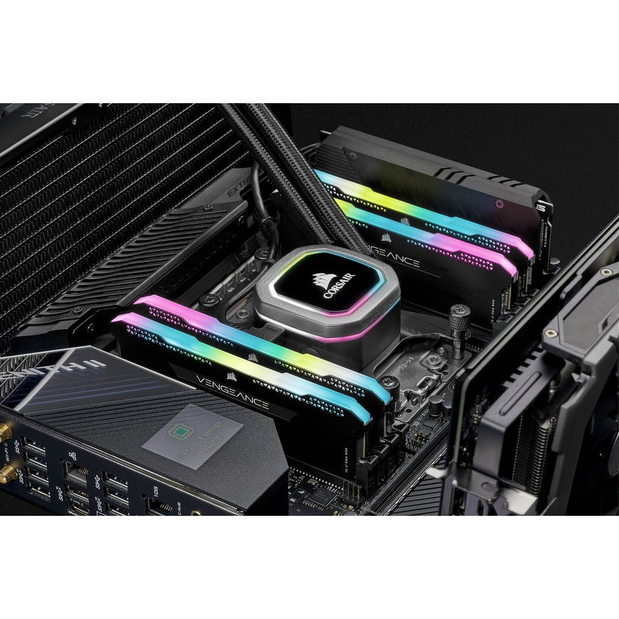 Corsair Vengeance RGB Pro SL 32GB (2 x 16GB) DDR4 DRAM 3600MHz C18 Memory Kit - Black CMH32GX4M2D3600C18