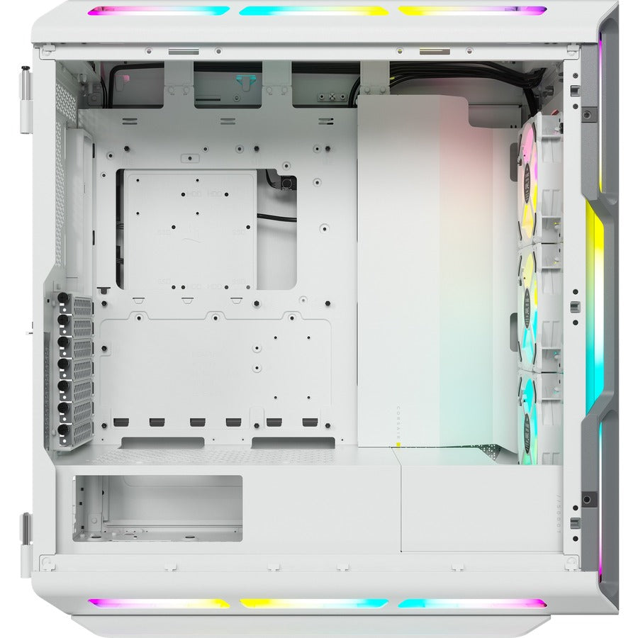 Boîtier PC ATX moyenne tour Corsair iCUE 5000T RGB en verre trempé - Blanc CC-9011231-WW