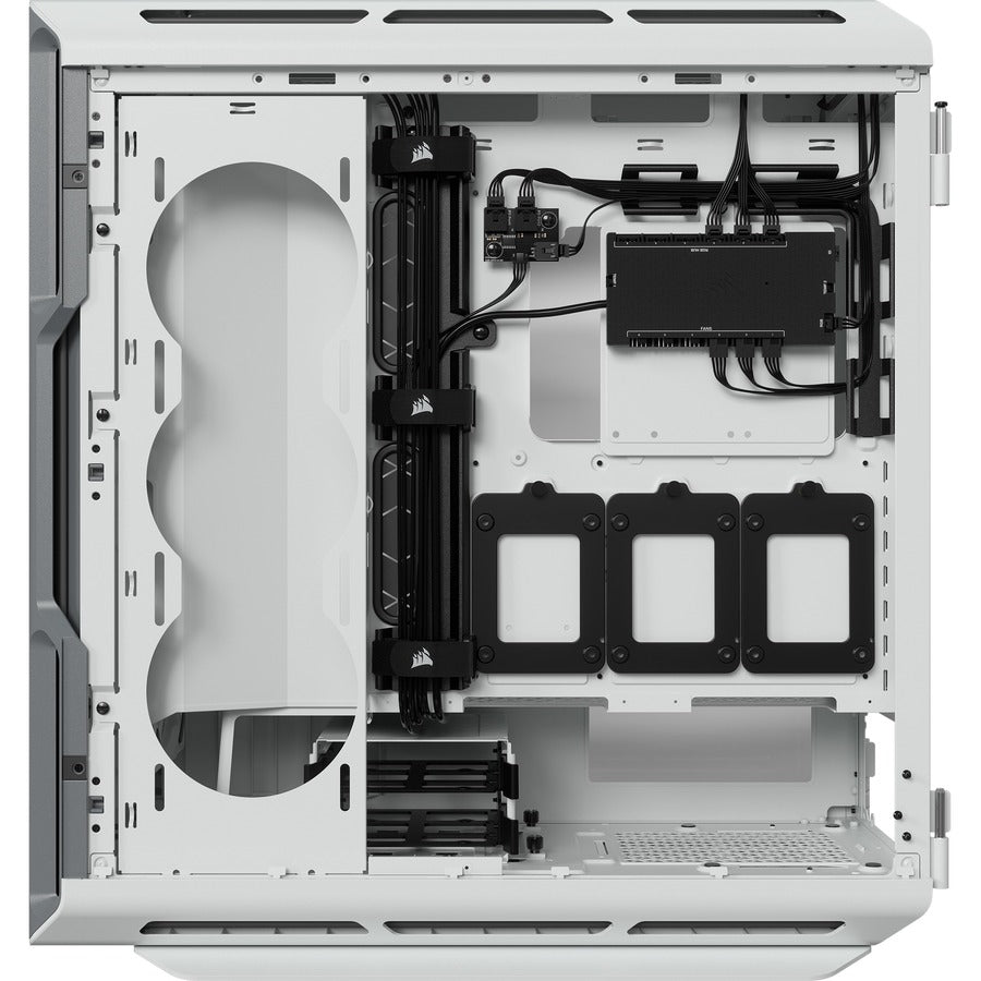 Boîtier PC ATX moyenne tour Corsair iCUE 5000T RGB en verre trempé - Blanc CC-9011231-WW